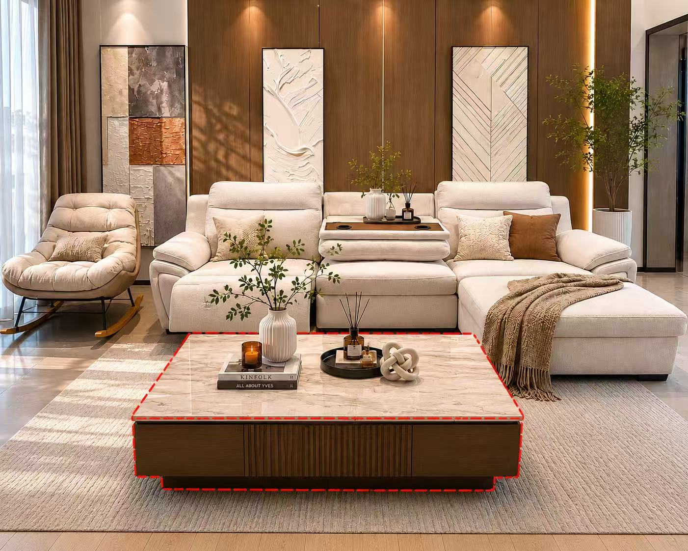 Sintered Stone Sofa Coffee Table