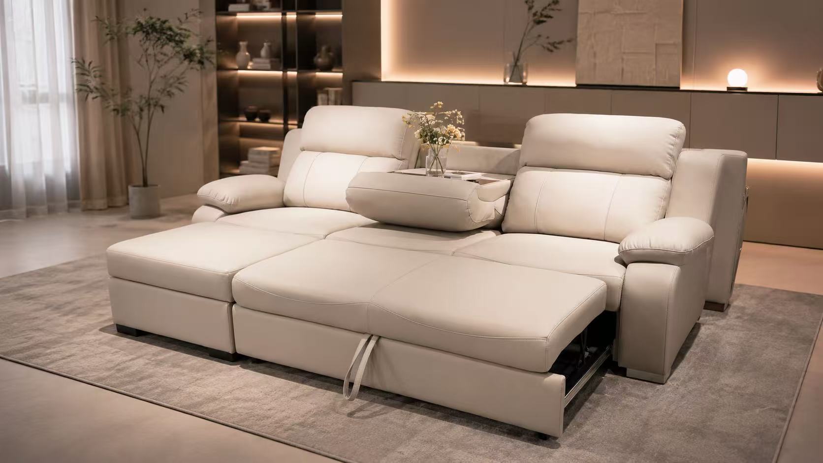 3 Seat PU Multifunction Sofa